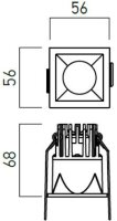 XDOMINO REC. SPOT 1x6,2/8,9W 350/500mA 2