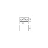XCARD RECTANG. CEILING FITTING GU10/PAR1