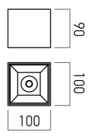 XCORE SQ. CEILING FITTING 18W 220-240V A