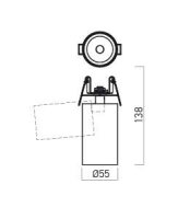 XPIPE ADJ. SEMI-REC. PROJ. 1x15W 220-240