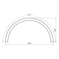 XFREE M CURVED 500mm 180dgr SUSP. LIGHT