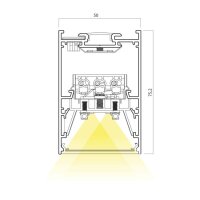 XROPE UGR SURF./SUSP. DALI LIGHT FITTING