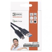 Rychlonabíjecí a datový kabel USB-A 3.0 USB-C 3.1, Quick Charge, 1 m, černý