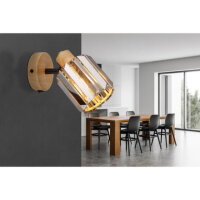 Nástěnné svítidlo RUN dřevo 1x40W E14 IP20 GLOBO 80040146
