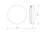 Přisazené stmívatelné LED svítidlo 25W PLAFON CIRCLE CCT PANLUX LM31100005