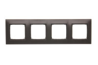Rámeček 4-násobný Simon 54 Premium, IP20/IP44, hnědá matná metalizované DR4/46