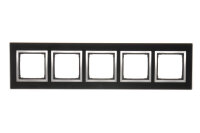 Rámeček 5-násobný Simon 54 Nature, IP20/IP44, skleněný měsíční láva DRN5/74