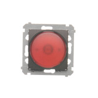 Signalizační a orientační osvětlení s LED, světlo červené., 230V, hnědá matná