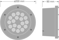 Inground Round 18W 840 SYM45 BK LEDVANCE 4099854622991