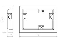 Krabice instalační vzduchotěsné pro LED světlo 368x268x60 mm KAISER 9350-21