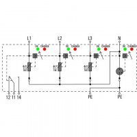 Přepěťová ochrana VPU AC II 3+1 R 300/50 WEIDMÜLLER 2591090000