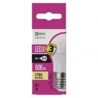 LED žárovka Classic Mini Globe/E27/7,3 W (60 W)/806 lm/teplá bílá EMOS ZQ1130