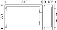 Prázdná skříň ENYSTAR, 486x306x136mm, neprůhledné dveře HENSEL FP 0450