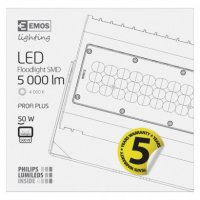 LED reflektor PROFI PLUS 50W 5600LM černý ZS2430 Emos neutrální bílá