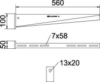 Nástěnný výložník OBO AW 30 56 FT B560mm Ocel žár.zinek