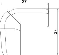 Vnější roh OBO ATR AE3212 blc ATR variabilní 35x35x39 čistě bílá
