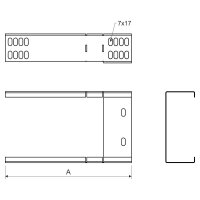 Odbočka svihlá horizontální 50x125 žárový zinek (Mars) KOPOS OSHK 50X125_F