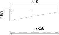 OBO AS 55 81 FT Výložník, pro závěs IS 8, B810mm, Ocel, žárově zinkováno