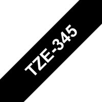 Páska BROTHER TZe-345, černá/bílá (18mm, laminované)