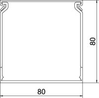 OBO CABLIX 8080 S Propojovací kanál CABLIX 80x80x2000 kamenná šeď