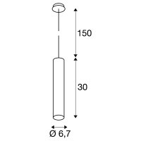 ENOLA_B PD-1, závěsné svítidlo, QPAR51, černé, max. 50 W    SLV 151850