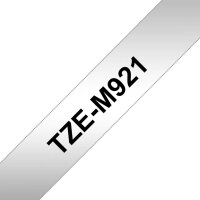 Páska BROTHER TZe-M921, stříbrná metalická/černá (9mm, laminované)