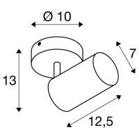 ASTO TUBE spot, válcový, max. 1x 10 W bílý SLV 1006424