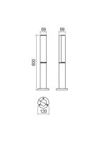 Sloupkové svítidlo TROLL ST LED SMD 9,5W IP54 DG 4000K REDO 9589