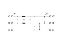 Odrušovací filtr, 1fázový Odrušovací filtr WAGO 787-980