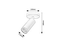 SENOBIA GU10 1x 35W IP20 černá RABALUX 73033