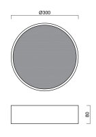 Přisazené LED svítidlo s plastovým stínidlem OSMONT KRUGER 1 FC 18W IP40 4K bílá