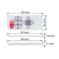 Sada RF Nano pro jednobarevné LED pásky 1 zóna ovladač + přijímač max. 10A IP67