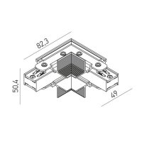 XNET RECESSED CONNECTOR 90dgr INTERNAL A