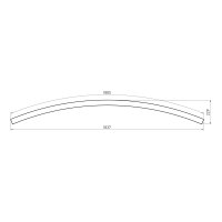XFREE M CURVED DALI 2400mm 45dgr SUSP. L