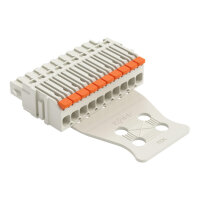 1vodičová pružinová svorkovnice, Páčka, Push-in CAGE CLAMP, Světle šedá