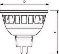 Led žár.GU5.3 D 6,5-35W 930 470lm 10° st