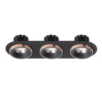 SHARM R III zápustná černá/černá měď 230V LED 3x10W 24° 3000K RENDL R13249