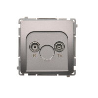 Zásuvka R-TV koncová (10dB)pro průběžné zásuvky, Inox BMZAK10/1.01/21