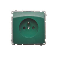 Zásuvka jednonásobná s uzemněním, s clonkami, 16 A, 250 V~, Zelená BMGZ1Z.01/33