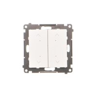 Spínač žaluziový 2 násobný (přístroj s krytem), elektronický bílá matná