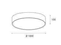 MONO 100, B 153W 2CCT 3000K/4000K - DALI/PUSH - stmívatelné LED2 1271553D