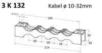 Kabelová příchytka FORMZEUG 3 K 132 Multi 4× 10-32m
