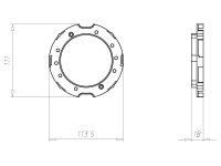 Přední prstenec ThermoX průměr 82 mm, do dutých stropů KAISER 9300-43