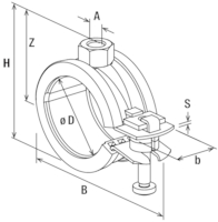 Jednošroubková objímka pro plastová potrubí FKS 40-44 FISCHER 562613