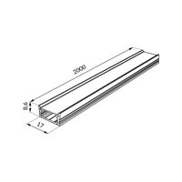 Nástěnný profil pro LED pásky ORO PROFIL UNI OUT WHITE 2M S SET LED-POL ORO32028