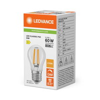 Světelný zdroj LED CLASSIC P DIM P 5.9W 827 Clear E27 LEDVANCE 4099854778384