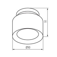 Přisazené svítidlo LED SONOR CCT UP 6W B KANLUX 24365
