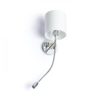 VERSINA se stínidlem bílá chrom 230V E27 LED 28+3W 25° 3000K RENDL R12955