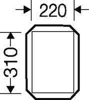 Hensel FP AP 20 Plná krycí deska pro skříně velikosti 2