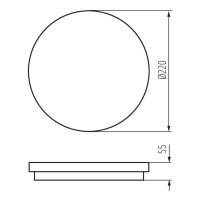 Kanlux 33382 BENO 18W WW-O-GR Přisazené svítidlo LED